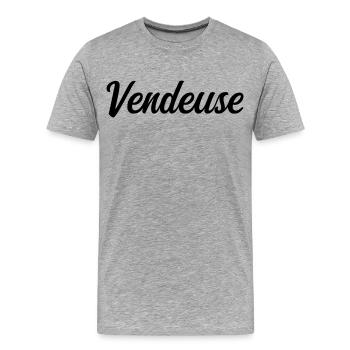 Best Saleswoman Retail Store Pro - Men's Premium Organic T-Shirt - heather grey - Front - Damien (186cm)
