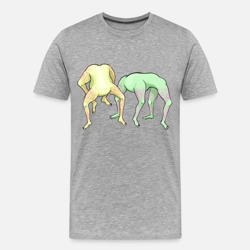 No Head José - Männer Premium Bio T-Shirt - Grau meliert