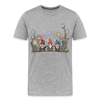 Waldbewohner Zwerg Zwerge Troll Märchen Kind - Männer Premium Bio T-Shirt - Grau meliert - Vorne - Damien (186cm)