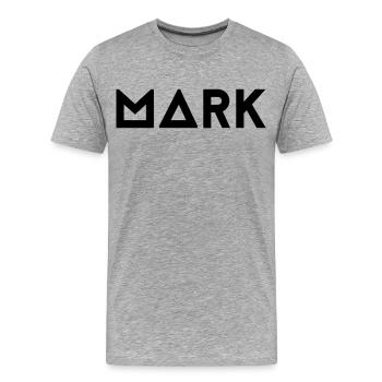 Vorname Mark - Männer Premium Bio T-Shirt - Grau meliert - Vorne - Damien (186cm)