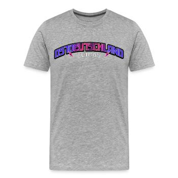 East Germany Ultras Ossis East East Germans - Men's Premium Organic T-Shirt - heather grey - Front - Damien (186cm)