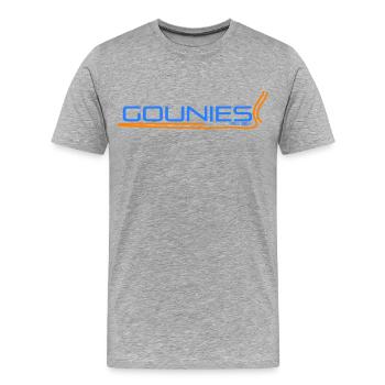 El Gounies - not just a brand - Men's Premium Organic T-Shirt - heather grey - Front - Damien (186cm)