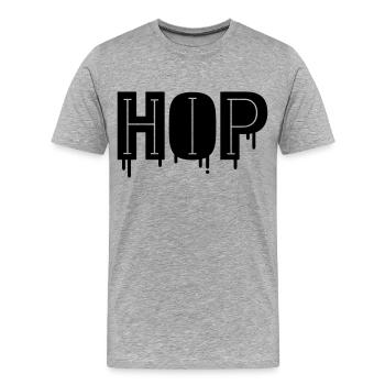 Hip Hop - Men's Premium Organic T-Shirt - heather grey - Front - Damien (186cm)