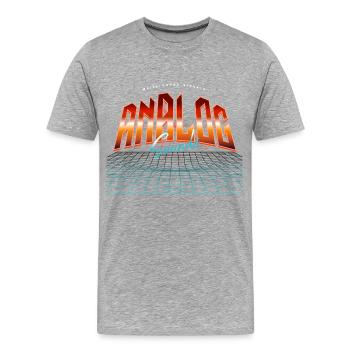 Analog Sounds Synthesizer - Männer Premium Bio T-Shirt - Grau meliert - Vorne - Damien (186cm)