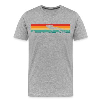 Plongeur Plongeur - T-shirt bio Premium Homme - gris chiné - Devant - Damien (186cm)