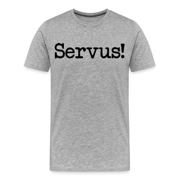 Bonjour! - T-shirt bio Premium Homme - gris chiné - Devant - Damien (186cm)