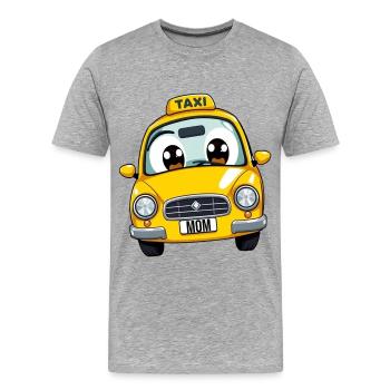 Kinder Auto Taxi Mama Fahrer Autofahrer Schule - Männer Premium Bio T-Shirt - Grau meliert - Vorne - Damien (186cm)