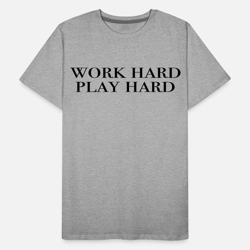 work hard play hard - schwarz Männer Premium Bio T-Shirt