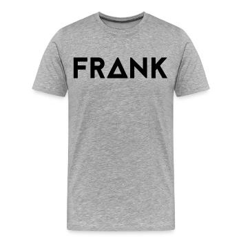 Vorname Frank - Männer Premium Bio T-Shirt - Grau meliert - Vorne - Damien (186cm)