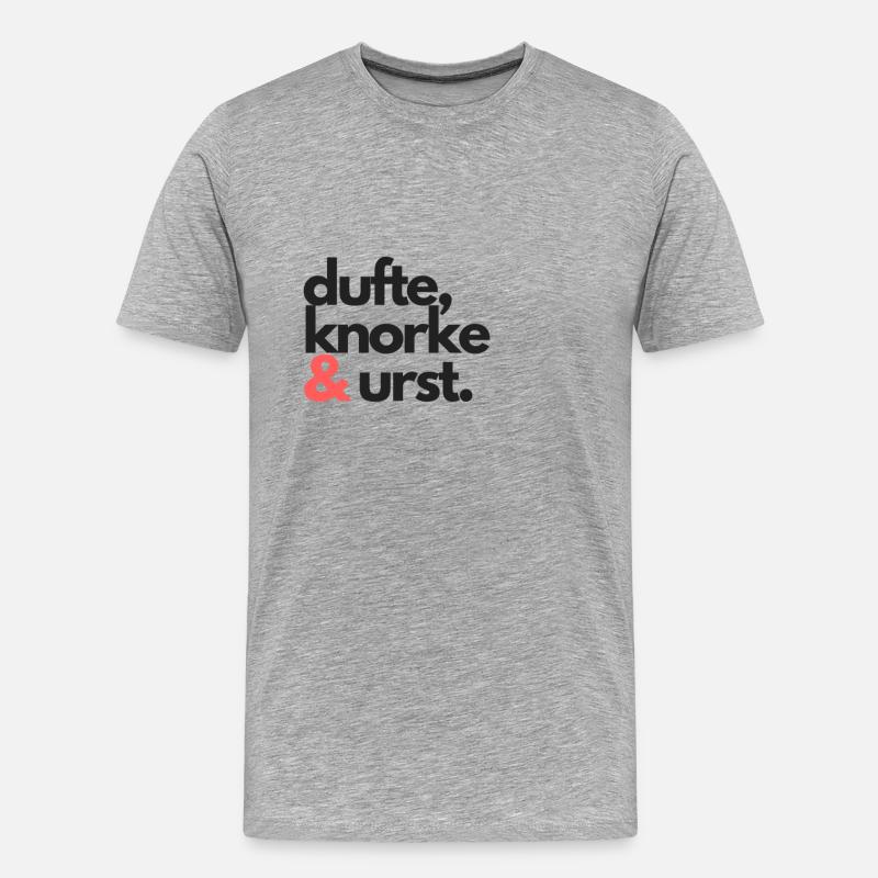 Dufte Knorke Urst - Männer Premium Bio T-Shirt - Grau meliert