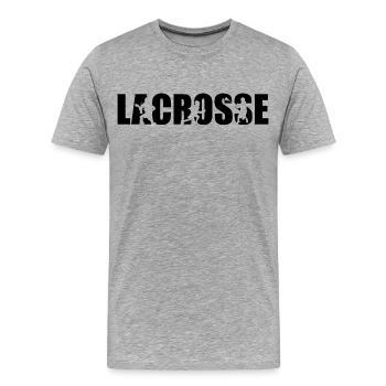 Lacrosse - Männer Premium Bio T-Shirt - Grau meliert - Vorne - Damien (186cm)