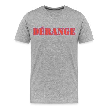 Verstand - Männer Premium Bio T-Shirt - Grau meliert - Vorne - Damien (186cm)