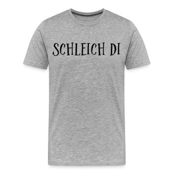 Dialekt bayrisch - Männer Premium Bio T-Shirt - Grau meliert - Vorne - Damien (186cm)
