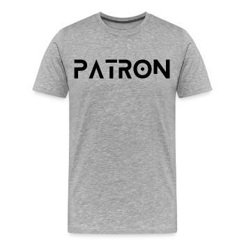 El Patron Lettering – Stylischer Spruch - Männer Premium Bio T-Shirt - Grau meliert - Vorne - Damien (186cm)
