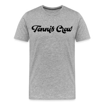 Tennis Spieler - Männer Premium Bio T-Shirt - Grau meliert - Vorne - Damien (186cm)