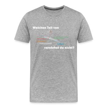 Segelflieger Auftrieb - Männer Premium Bio T-Shirt - Grau meliert - Vorne - Damien (186cm)
