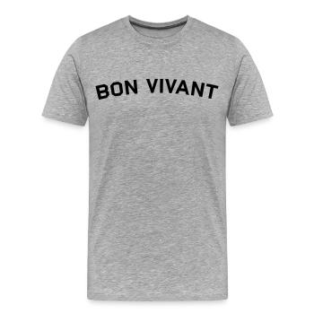 Bon vivant - T-shirt bio Premium Homme - gris chiné - Devant - Damien (186cm)