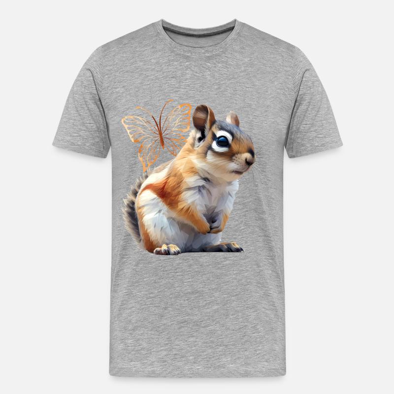 Flying Squirrel - Men's Premium Organic T-Shirt - heather grey