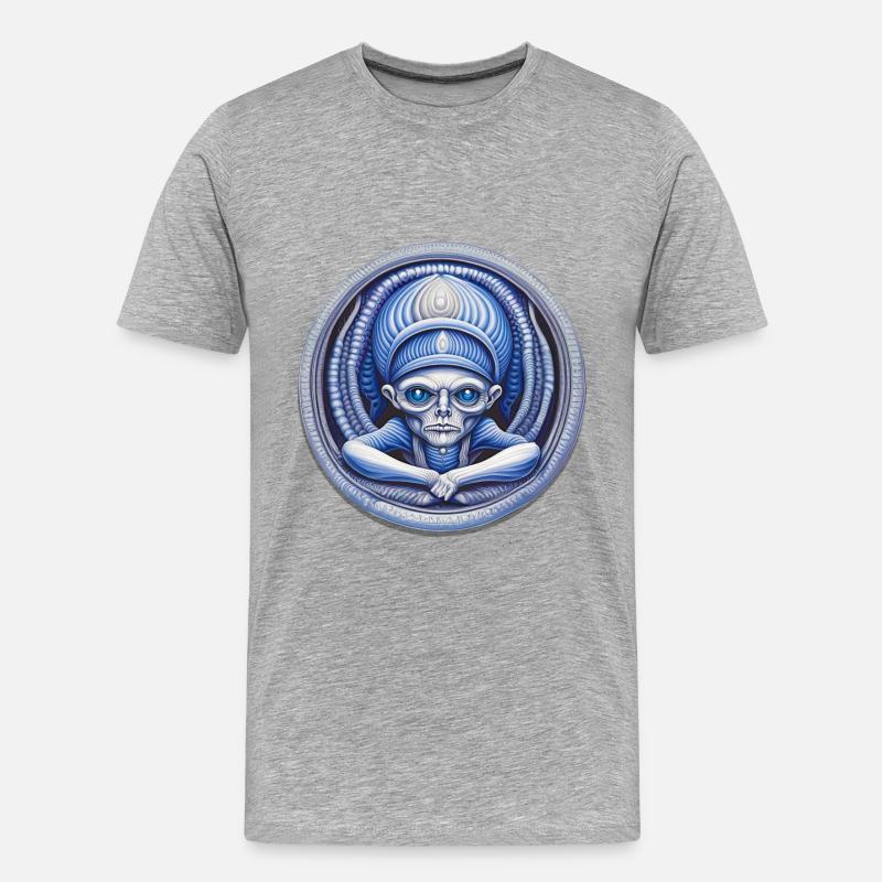 Yog-Sothoth Lovecraft - Männer Premium Bio T-Shirt - Grau meliert