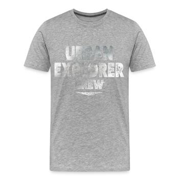 Urban Explorer - Männer Premium Bio T-Shirt - Grau meliert - Vorne - Damien (186cm)