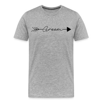 Groom - Men's Premium Organic T-Shirt - heather grey - Front - Damien (186cm)
