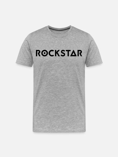 Paroles de rock star - T-shirt bio Premium Homme - gris chiné