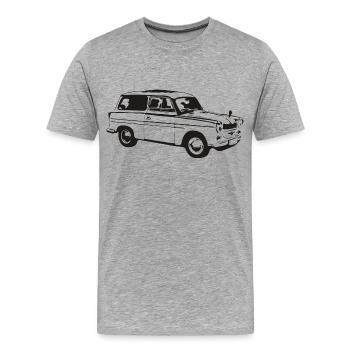  600 500 Kombi Tra - Männer Premium Bio T-Shirt - Grau meliert - Vorne - Damien (186cm)