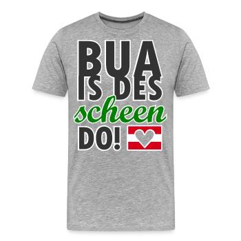 Dialecte de l’Autriche de Styrie - T-shirt bio Premium Homme - gris chiné - Devant - Damien (186cm)