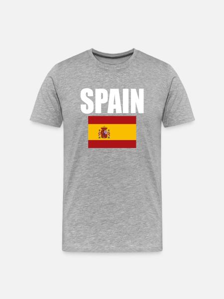 Spanien - Männer Premium Bio T-Shirt - Grau meliert