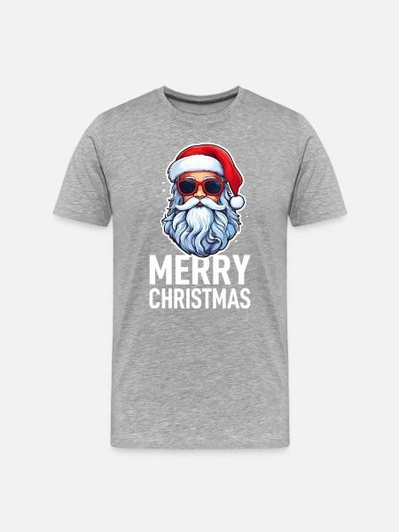 Weihnachtsmann - Männer Premium Bio T-Shirt - Grau meliert