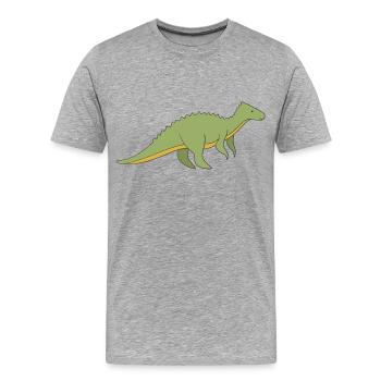 Dinosaures - T-shirt bio Premium Homme - gris chiné - Devant - Damien (186cm)