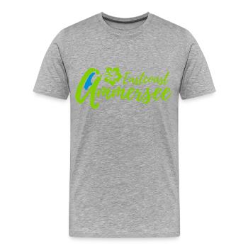 Ammersee Eastcoast Blume - Männer Premium Bio T-Shirt - Grau meliert - Vorne - Damien (186cm)
