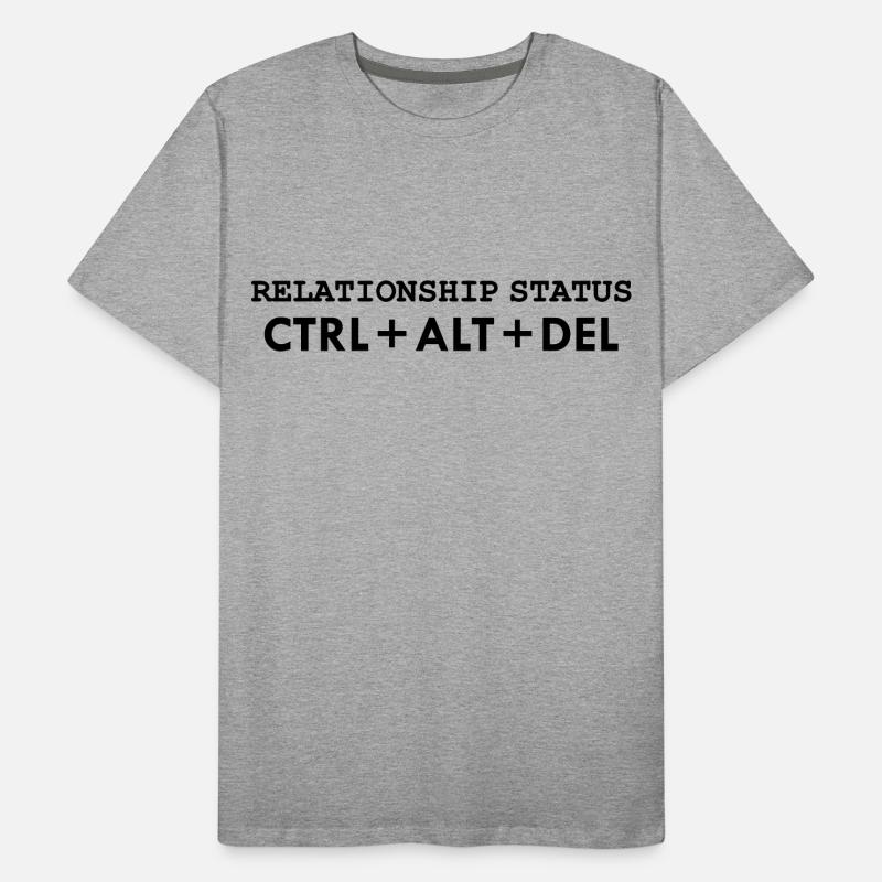 État de la relation CTRL ALT DELETE T-shirt bio Premium Homme