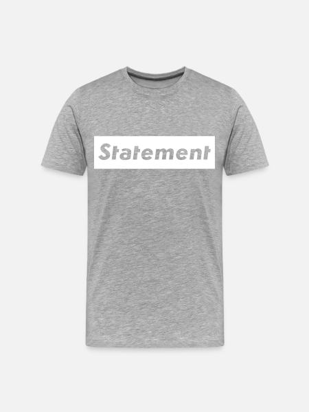 Statement - Männer Premium Bio T-Shirt - Grau meliert