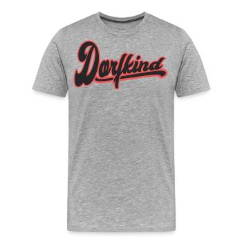 dorf dorfkind stadt stadtkind dorfi bauer landei - Männer Premium Bio T-Shirt - Grau meliert - Vorne - Damien (186cm)