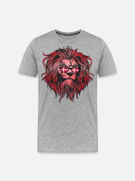 Dänemark - Männer Premium Bio T-Shirt - Grau meliert