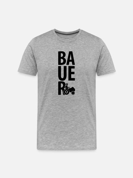 bauer_design_c1 - Men's Premium Organic T-Shirt - heather grey