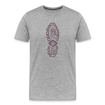 Stay wild red - Men's Premium Organic T-Shirt - heather grey - Front - Damien (186cm)