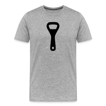 bottle opener - Men's Premium Organic T-Shirt - heather grey - Front - Damien (186cm)