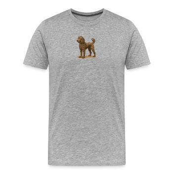 Pudel - Männer Premium Bio T-Shirt - Grau meliert - Vorne - Damien (186cm)