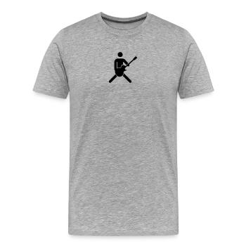 gitarrist bassist - Men's Premium Organic T-Shirt - heather grey - Front - Damien (186cm)