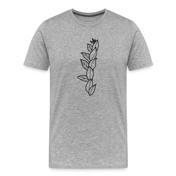 Zz plant - Männer Premium Bio T-Shirt - Grau meliert - Vorne - Damien (186cm)