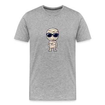 Mumie Halloween Cool - Männer Premium Bio T-Shirt - Grau meliert - Vorne - Damien (186cm)