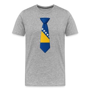 Bosnien-Gleichstand - Männer Premium Bio T-Shirt - Grau meliert - Vorne - Damien (186cm)