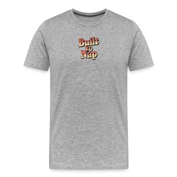 Built to Nap - Männer Premium Bio T-Shirt - Grau meliert - Vorne - Damien (186cm)