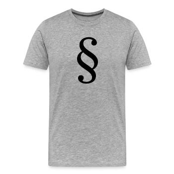 Paragraphe droit avocat avocat droit judiciaire - T-shirt bio Premium Homme - gris chiné - Devant - Damien (186cm)