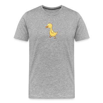 duck - Men's Premium Organic T-Shirt - heather grey - Front - Damien (186cm)