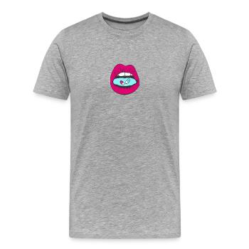 PalmX Pop art illustration - T-shirt bio Premium Homme - gris chiné - Devant - Damien (186cm)