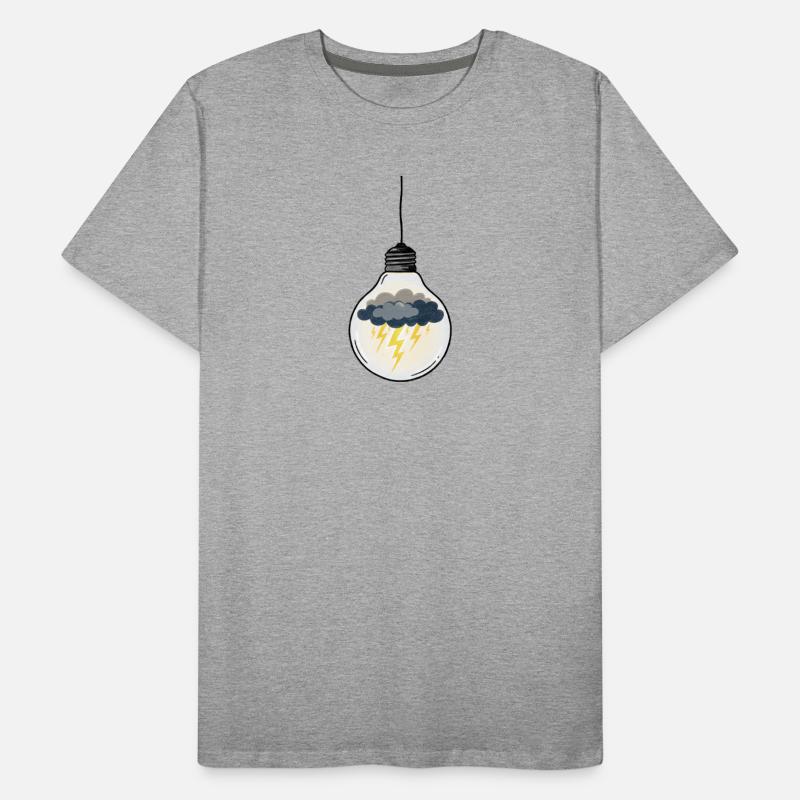 Idée Orageuse dans Ampoule T-shirt bio Premium Homme