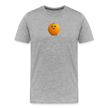 Orange - T-shirt bio Premium Homme - gris chiné - Devant - Damien (186cm)